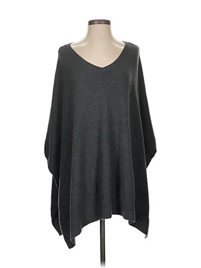 Pre-owned Soma Poncho In Gray