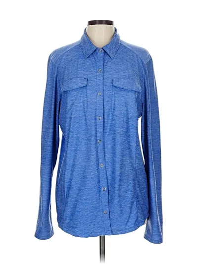 Pre-owned Duluth Trading Co. Long Sleeve Button Down Shirt In Blue