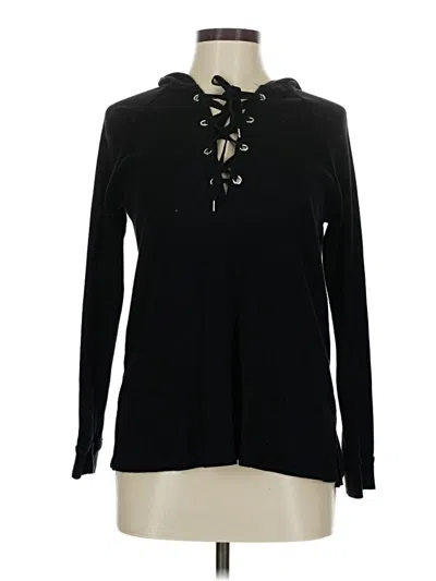 Pre-owned Z Supply Long Sleeve Polo Shirt In Black