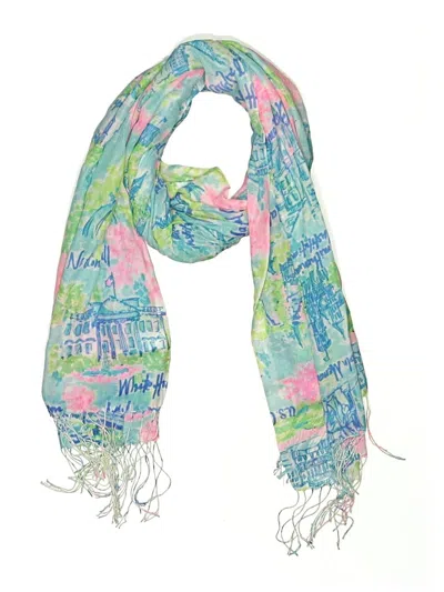 Pre-owned Lilly Pulitzer Silk Scarf In Blue