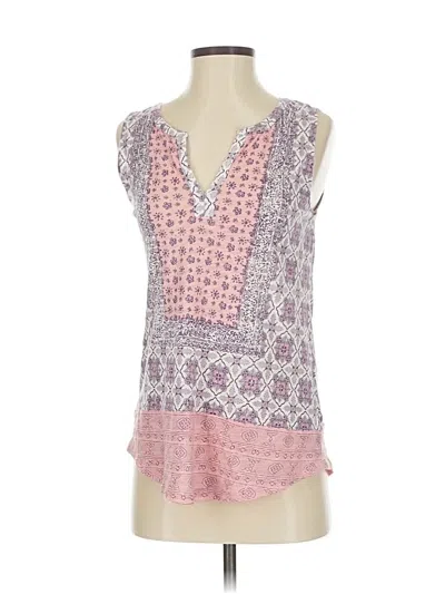 Pre-owned Lucky Brand Sleeveless Blouse In Pink