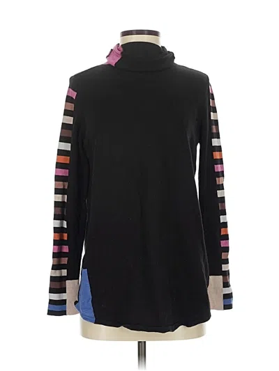 Pre-owned Nic + Zoe Long Sleeve Turtleneck In Black