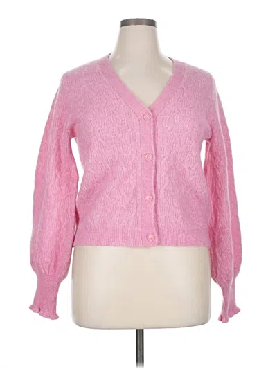 Pre-owned Spartina 449 Cardigan Sweater In Pink