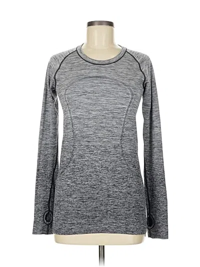 Pre-owned Lululemon Athletica Long Sleeve T-shirt In Gray