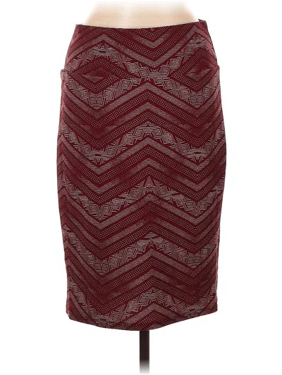 Pre-owned Lularoe Casual Skirt In Burgundy