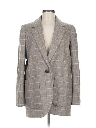 Pre-owned Madewell Wool Blazer Jacket In Gray