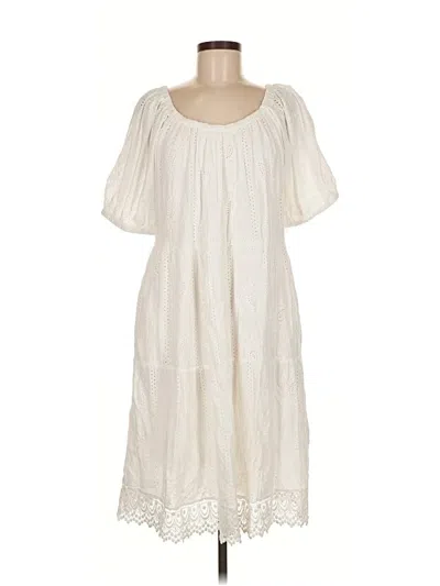 Pre-owned Karen Kane Casual Dress In White