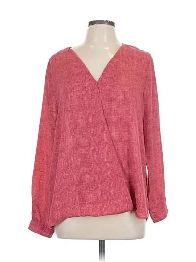 Pre-owned Simply Styled Long Sleeve Blouse In Red
