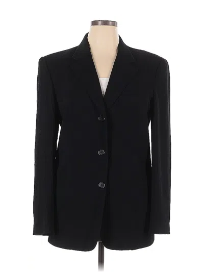 Pre-owned Dkny Wool Blazer Jacket In Black