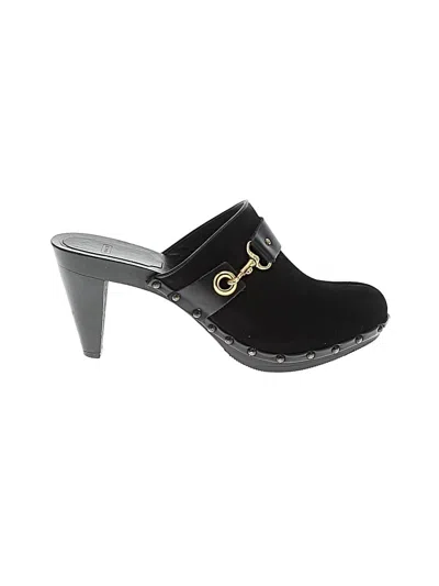 Pre-owned Coach Mule/clog In Black