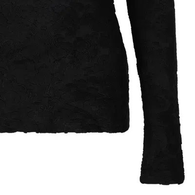 Balmain Black Viscose-polyester Top In Black