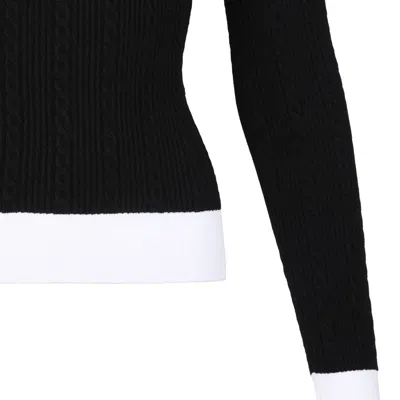 Balmain Ribbed Texture Crew Neck Sweater In Black