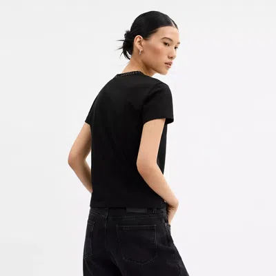 Coach Candy 90's Fit T-shirt In Organic Cotton In Black