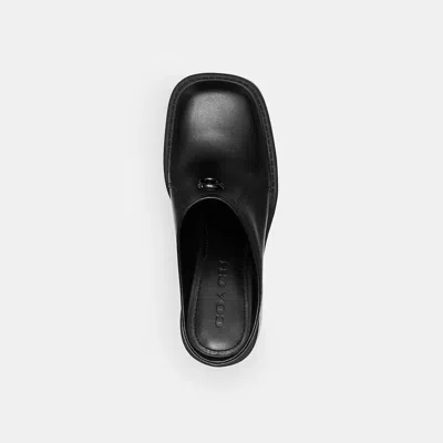 Coach Sculpted C Heeled Mule In Multi