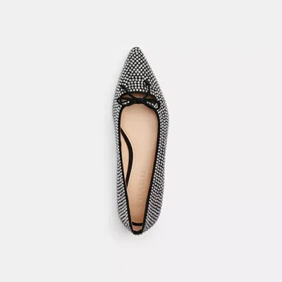 Coach Flat With Crystals In Black