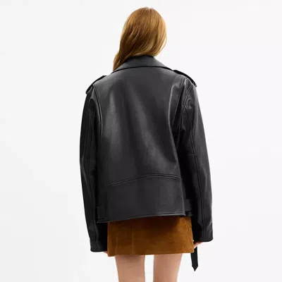 Coach Lightweight Moto Jacket In Black