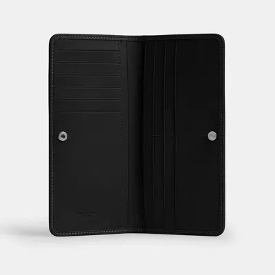 Coach Essential Slim Wallet In Crystal Signature Jacquard In Black