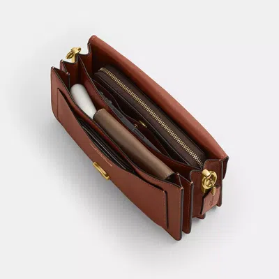 Coach Tabby Leather Shoulder Bag In Brown