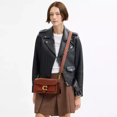 Coach Tabby Leather Shoulder Bag In Brown