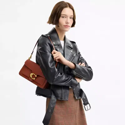 Coach Tabby Leather Shoulder Bag In Brown