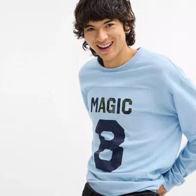 Coach Football Long Sleeve Relaxed T-shirt In Blue