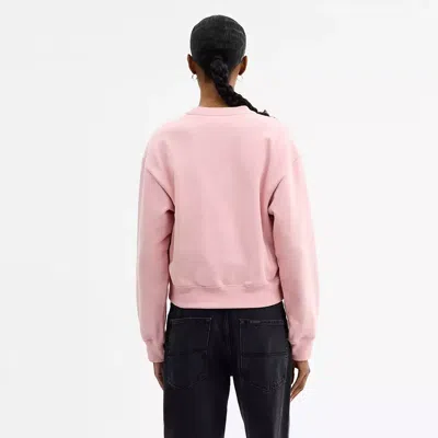 Coach Candy Crewneck Sweater In Pink