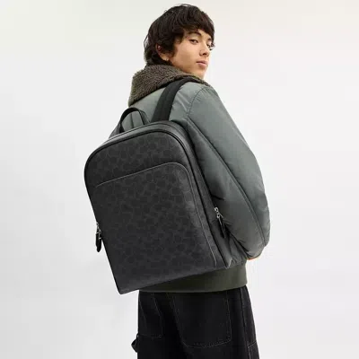 Coach Gotham Backpack In Signature Canvas In Black