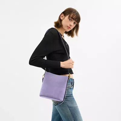 Coach Bleecker Bucket Bag 21 In Purple