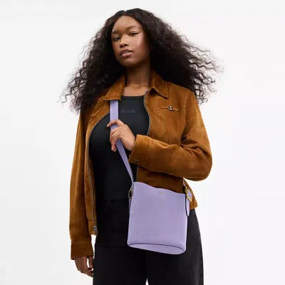 Coach Bleecker Bucket Bag 21 In Purple