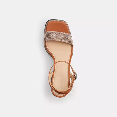 Coach Platform Sandal In Crystal Signature Jacquard In Multi