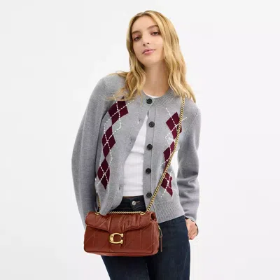 Coach Quilted Suede Tabby Shoulder Bag 20 With In Brown