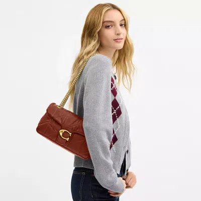 Coach Quilted Suede Tabby Shoulder Bag 20 With In Brown