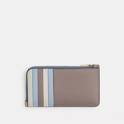 Coach New York Zip Card Case In Colorblock In Pattern