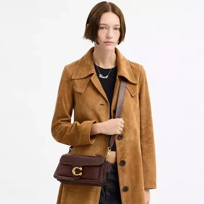 Coach Tabby Grain Leather Shoulder Bag In Pink