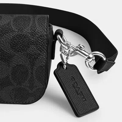 Coach Flap Crossbody Bag In Signature Canvas In Pattern