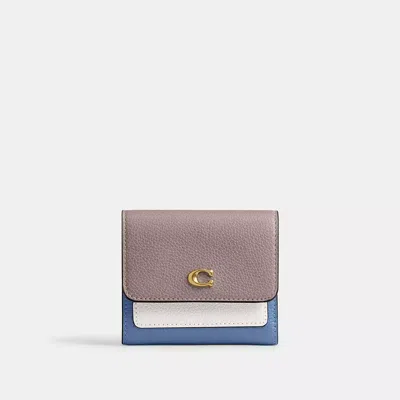 Coach Mila Small Flap Wallet In Colorblock In Multi