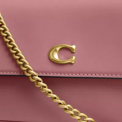 Coach Brook Flap Chain Bag In Orange