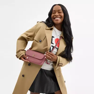 Coach Brook Flap Chain Bag In Orange