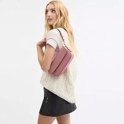 Coach Brook Flap Chain Bag In Orange