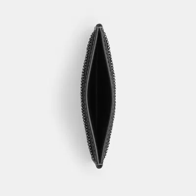 Coach Essential Card Case In Crystal Signature Jacquard In Black