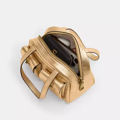 Coach Twin Turnlock Bag 20 In Gold