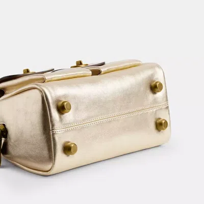 Coach Twin Turnlock Bag 20 In Gold