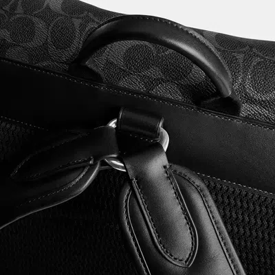 Coach Hitch Backpack In Signature Canvas In Black