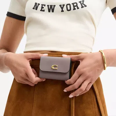 Coach Essential Card Holder Wallet In Colorblock In Pink