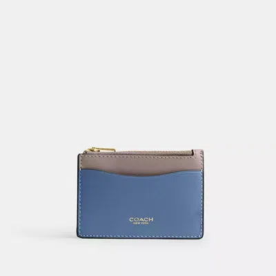 Coach Essential Card Holder Wallet In Colorblock In Pink