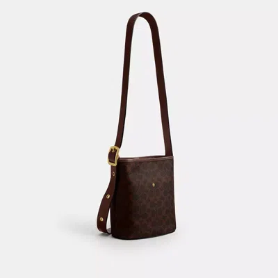Coach Bleecker Bucket Bag 21 In Signature Canvas In Brown
