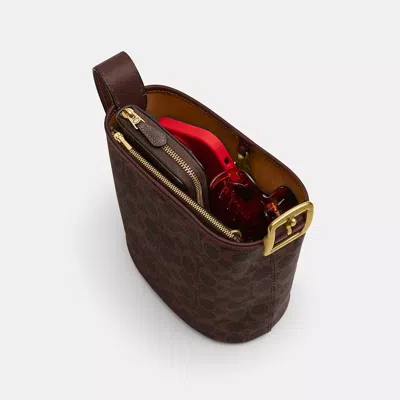 Coach Bleecker Bucket Bag 21 In Signature Canvas In Brown