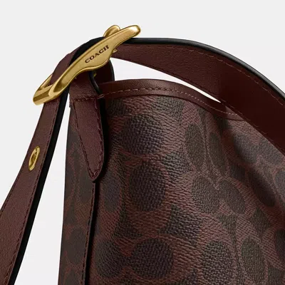 Coach Bleecker Bucket Bag 21 In Signature Canvas In Brown