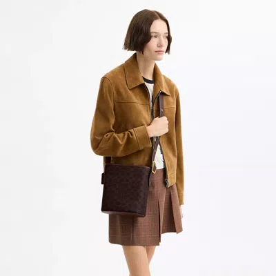 Coach Bleecker Bucket Bag 21 In Signature Canvas In Brown