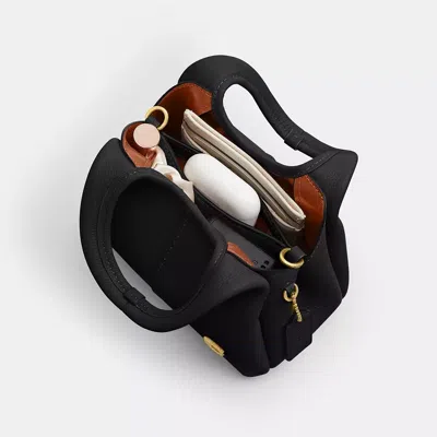 Coach Polished Pebble Leather Lana Shoulder Ba In Black